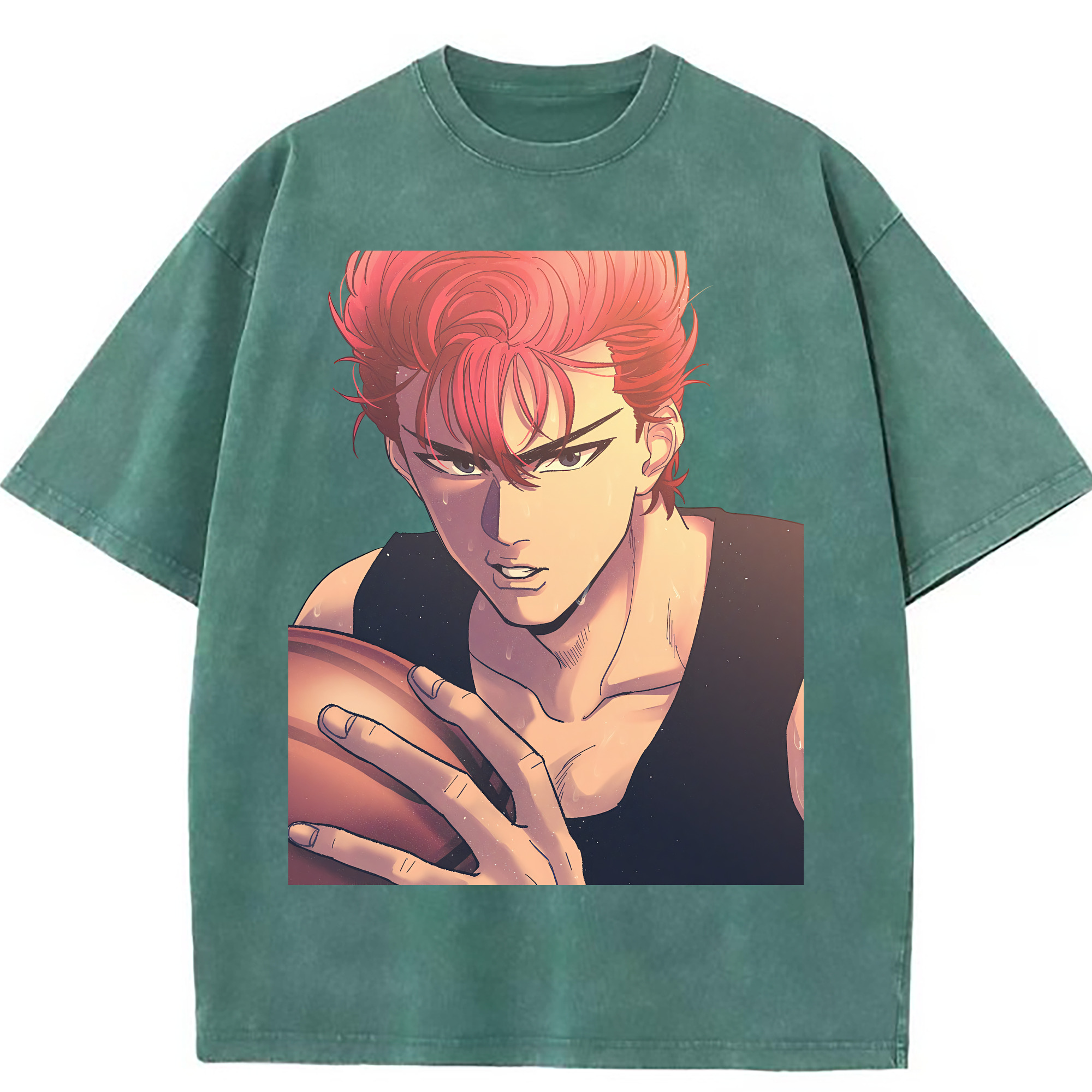 （画像用） SLAM DUNK／スラムダンク 綿100% ヴィンテージ風 半袖Tシャツ（フロントプリント）